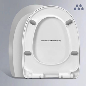 Couvre-siège de toilette en plastique PP blanc robuste, fermeture douce et silencieuse, couvercle <span class=keywords><strong>WC</strong></span> universel <span class=keywords><strong>pour</strong></span> hôtel moderne, appartement, projet - Product Image 5