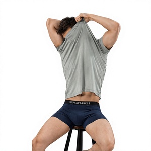 T-shirt d'été pour homme à col rond en coton uni, manches courtes, séchage rapide, écologique, confortable, léger, décontracté, prix d'usine - Product Image 1