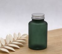 Bouteille de 150 ml en verre dépoli de qualité supérieure avec couvercle hermétique, vide, pour compléments alimentaires et rangement de gélules, idéale pour les produits de santé