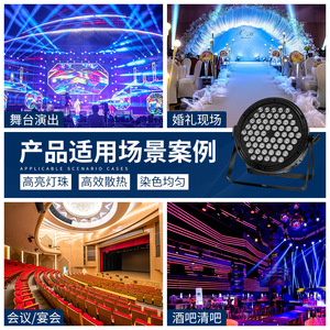 Luz de escenario Jiechuang de 60 LED a todo color 3 en 1 para bodas y salones de banquetes - Product Image 2