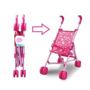 Passeggino per Bambole Pieghevole in Metallo di Alta Qualità per Bambine, Gioco di Ruolo, Carrello Rosa per Bambole, Giocattolo per Bambini - Product Image 5