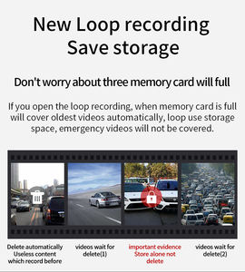 Nueva Cámara para Auto 4K IPS <span class=keywords><strong>DVR</strong></span> de 3.16 Pulgadas HD 1080p con Doble Lente 360°, Espejo Retrovisor, Sensor de Estacionamiento Delantero/Trasero, Grabador de Video de 4 Vías - Product Image 6