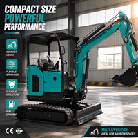 Envío Gratuito, Mini Excavadora de 2.5 Toneladas con Certificación CE EPA, Excavadora Pequeña Hidráulica Diesel con Orugas para Jardín, Granja y Construcción