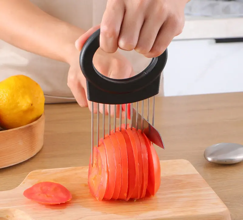 Tiện ích nhà bếp cho thịt công cụ thép không gỉ hành tây Slicer cà chua Slicer