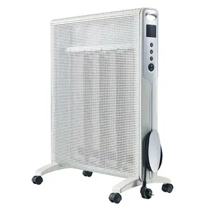 2000W Diseño de pantalla LED delgado de moda ahorro de energía IP24 18 horas temporizador inteligente portátil calentamiento rápido calor infrarrojo eléctrico