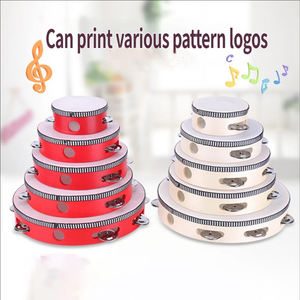Tambourin éducatif Orff, instrument de percussion en bois <span class=keywords><strong>pour</strong></span> la <span class=keywords><strong>maternelle</strong></span>, vente en gros - Product Image 1