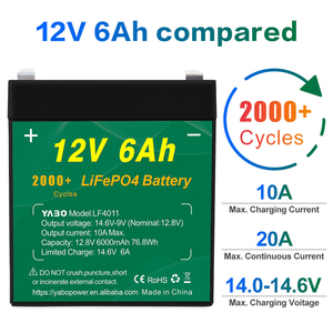 Recargable Bms LFP 6000 Ciclos 12,8 V Batería de litio Li-Ion Lifepo4 Ciclo profundo 12V 6Ah Batería de litio - Product Image 3