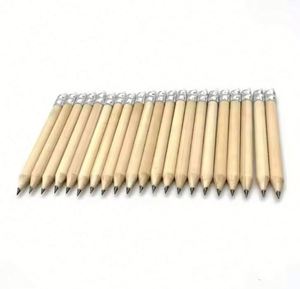 Crayon en bois court HB de 10 cm avec gomme, logo personnalisé, pour étudiants, crayons standard pour étudiants - Product Image 4