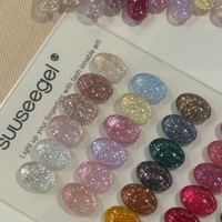 Suuseegel – Kit de vernis gel UV pailleté quatre saisons, 35 couleurs, effet poussière de diamant, pour salons de manucure, 12 ml