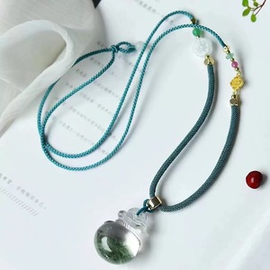 El colgante de cristal fantasma verde, con la apariencia de una bolsa de dinero, tiene el <span class=keywords><strong>significado</strong></span> de riqueza - Product Image 5