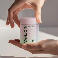 Bouteille en plastique biodégradable PCR RPET bouteille de capsule de pilule de qualité alimentaire HDPE bocaux de puissance de protéine avec boîte en carton