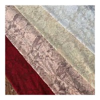 Nouveau style de tissu en dentelle élastique à grandes et petites roses pour sous-vêtements, lingerie, robes et vêtements de danse pour femmes
