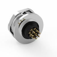 Konektor Kabel Otomotif Tahan Air Nian-Yeong WP-08F3-15-11 Chassis Female Pin Front Lock M12*0.5 Copper Housing 4A