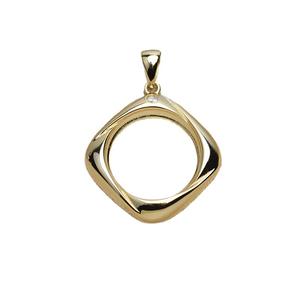 Ensemble de pendentifs carrés en argent S925, porte-boucles d'oreilles, porte-bague, 17 mm, perle, coquille de cheval, fond plat, porte-bijoux vide, fabrication de bijoux DIY, 4895 - Product Image 5