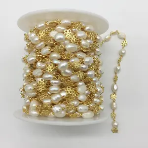 2020 neueste mode zubehör schmuck perle perlen personalisierte reales gold plating rosenkranz kette