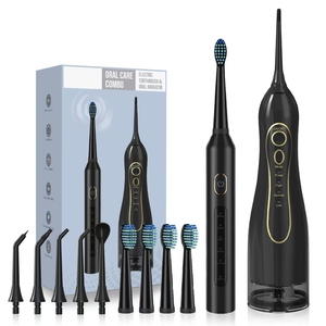 Set 2 in 1 <span class=keywords><strong>Spazzolino</strong></span> <span class=keywords><strong>Elettrico</strong></span> Sonico e <span class=keywords><strong>Idropulsore</strong></span> Portatile per Pulizia Dentale, Personalizzabile OEM - Product Image 1