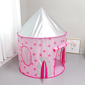 Tente de jeu à motif d'étoiles roses pour filles, château d'intérieur et d'extérieur, maison de jeu, jouet en tissu doux pour 2-4 ans - Product Image 1