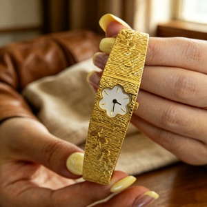 Orologio <span class=keywords><strong>Vintage</strong></span> Quadrato in Oro con Cinturino in Acciaio Inossidabile, Orologio <span class=keywords><strong>da</strong></span> Polso al Quarzo, Elegante Quadrante Floreale, Orologio di Lusso <span class=keywords><strong>da</strong></span> <span class=keywords><strong>Donna</strong></span> - Product Image 5