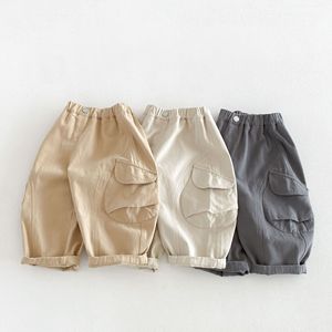 Nuovi <span class=keywords><strong>Pantaloni</strong></span> <span class=keywords><strong>Cargo</strong></span> Monocolore Autunno 2026 per Bambini, Stile Coreano, Casual con Grandi Tasche - Product Image 2