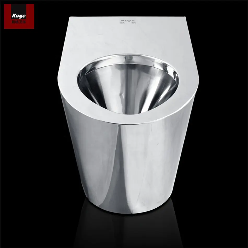 Wholesale Promotional public one piece wc toilet stainless steel floor mounted toilet bowl