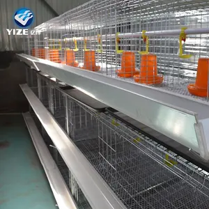 H type cage Chicken cage house for broiler chickens (YIZE Factory)