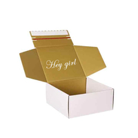 Boîte d'expédition en papier kraft personnalisée, boîte cadeau recyclable avec impression de logo pour les petites entreprises