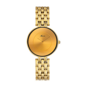 La montre à quartz de luxe pour femmes la plus vendue, élégante, simple, avec cadran noir et doré, étanche - Product Image 5