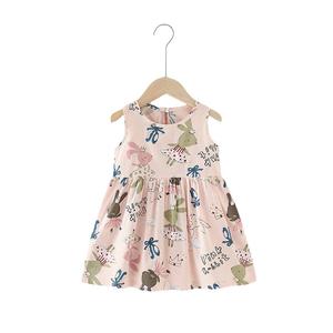 Robes d'été pour petites filles, vêtements pour enfants, robe sans manches à imprimé floral mignon, robes d'anniversaire pour filles - Product Image 6