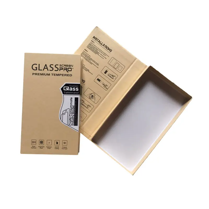 Factory Customized 1000gsm Cardboard Tempered Glass Packaging Box Pack