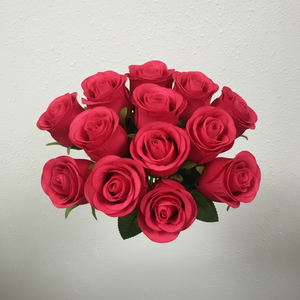 12 Pezzi Bouquet di Rose Artificiali LMD in Plastica Fatte a Mano, Decorazione Moderna per la Casa, Ecologica, Regalo per il Giorno di Scherzi d'Aprile - Product Image 4