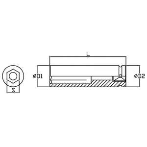 FERVI - BI4E3L026 Douille à chocs hexagonale profonde 1/2 ''-DOUILLES ET ACCESSOIRES IMPACT EAN 8012667272111 - Product Image 2