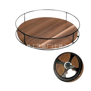Cross-border wrought iron storage tray, kitchen soy <b>sauce</b> and condiment tray, wooden multi-purpose bathroom toiletries storage - Product Image 2
