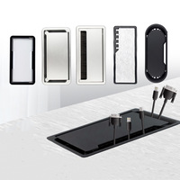 Boîte à câbles en plastique au design moderne Couvercle de trou de câble en aluminium Oeillet de bureau Oeillet flexible de chemin de câbles pour hôtels