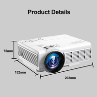 Projecteur portable USB avec décodage vidéo Wifi 1080P, mise au point automatique, correction de la distorsion trapézoïdale, pour cinéma maison, salle de classe, éducation, bureau, extérieur
