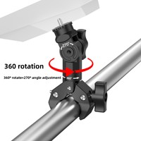 360 °   Support de fixation réglable robuste pour caméras, à clipser sur guidon, tuyau, toit, ou support de fixation pour moto, vélo, ou équipement de prise de vue