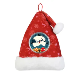 Mặt Dây chuyền tùy chỉnh Santa hat với đồng hồ trang trí Giáng sinh khác quà lưu niệm cho trẻ em bên