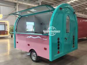 Camion de restauration mobile en acier inoxydable pour barbecue, 5,5 m, cuisine complète, design carré, résistant à la rouille, alimentation intégrée pour snacks - Product Image 2