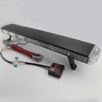 Barre lumineuse d'urgence LED noire et mince en aluminium de 85 cm avec éclairage d'appoint et feu stop pour véhicules et camions Ford CL