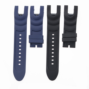 Cinturini per <span class=keywords><strong>Orologi</strong></span> Win-Win Classic in Silicone Nero Flessibile di Alta Qualità - Product Image 2
