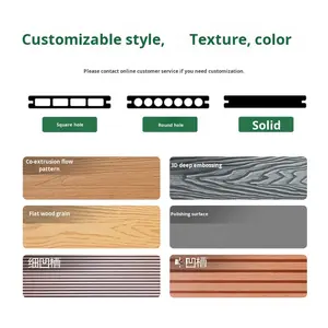 أرضيات خشبية بلاستيكية حديثة للاستخدام الخارجي في الفيلات والساحات والحدائق والممرات - تصميم متداخل بخطوط عمودية صلبة مضادة للانزلاق ومتينة - Product Image 3