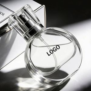 Factory Direct 25ml Flat Round Glass Perfume <b>Bottles</b> Refillable Travel Portable Fine <b>Mist</b> Spray <b>Bottles</b> with Low MOQ Custom - Product Image 2