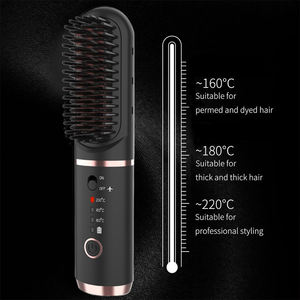 2024 nuevo peine de hierro inalámbrico portátil queratina cepillo alisador de barba iónico eléctrico para hombres y mujeres - Product Image 2