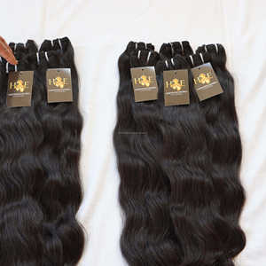 Temple-pelo rizado indio Virgen sin procesar, cabello humano indio alineación con cutícula sin procesar - Product Image 1