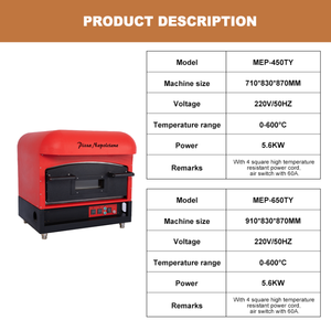 Four à pizza électrique professionnel électrique de four à pizza napolitain pour Kitchen-220V d'intérieur - Product Image 2