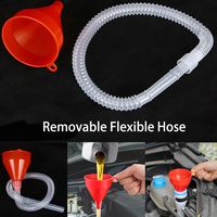 Kit d'entonnoir automobile en plastique à angle droit avec tuyau flexible amovible de 23 pouces pour les changements de gaz, d'eau et de mazout.