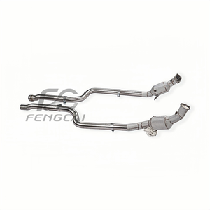 Collecteur d'échappement (Downpipe) pour Mercedes-Benz CLS300 CLS350 CLS400 W218 3.0T V6 en acier inoxydable SS304 avec isolation thermique – Amélioration de la puissance - Product Image 3