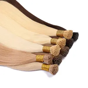 Doppia cuticola allineata Remy italia cheratina Itip Extension capelli russi capelli tinti a onda dritta setosa capelli umani