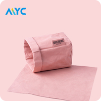 Sacs de courses et cadeaux ZHICAI écologiques, biodégradables, en pâte de bois, couleur personnalisée, double face, enduits de résine, recyclables, pour artisanat et shopping