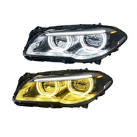 Conjunto de faros LED para BMW Serie 5, faros LED F10/F18, actualización Angel Eyes, lámpara frontal, accesorios de iluminación para automóvil