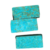 Matériau brut de turquoise compressé de haute qualité, prix d'usine, pierre de turquoise brute naturelle